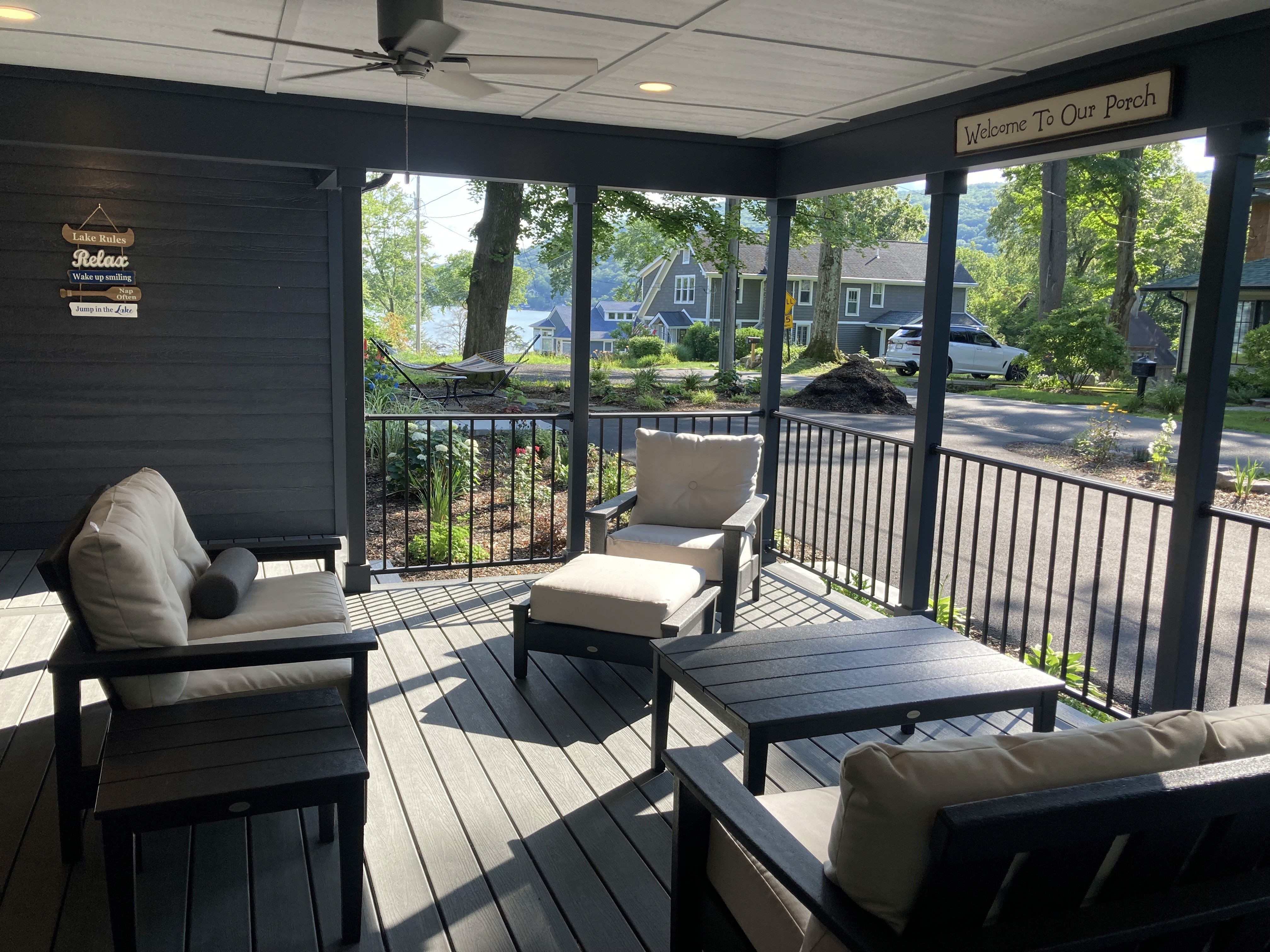 Porch view of Greenwood Lake